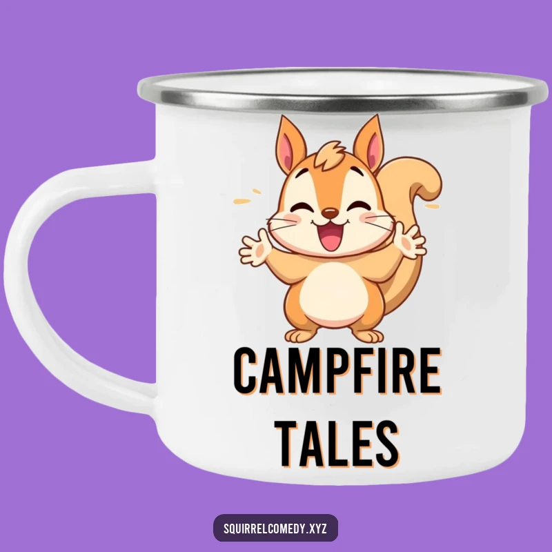 Funny Camping Mug: Gesturing Squirrel - Outdoor Banter & Laughs