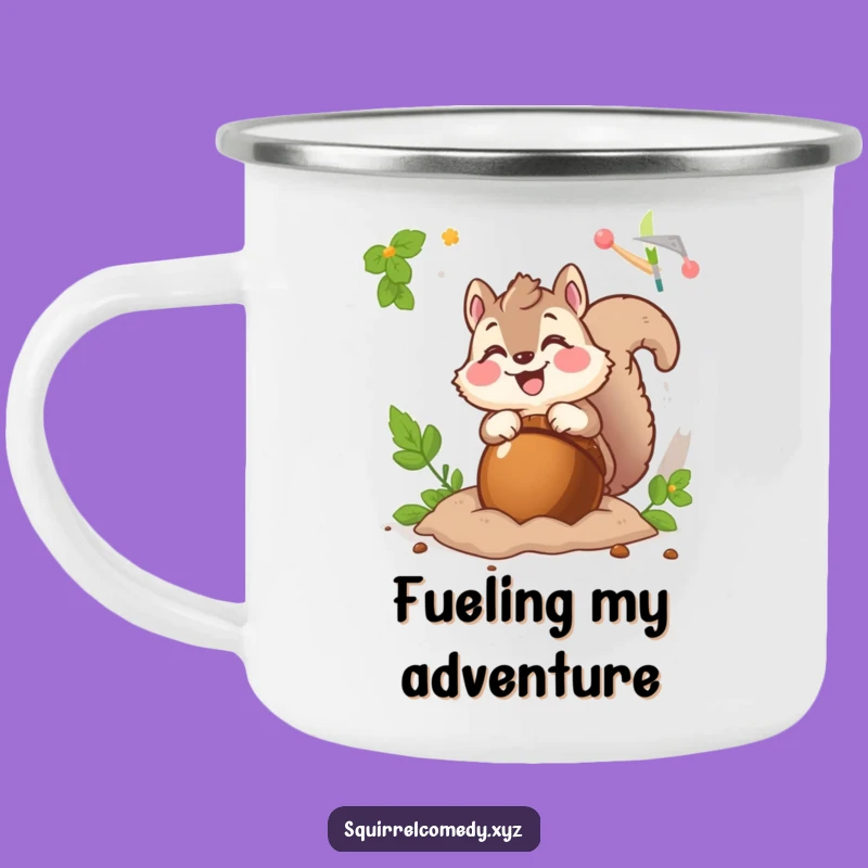 Funny Squirrel Acorn Camping Mug: Fuel Your Adventures with Humor