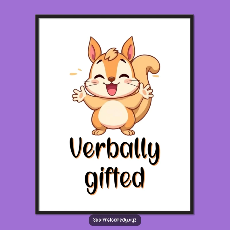 Funny Digital Art: Gesturing Squirrel - Instant Animation for Your Space