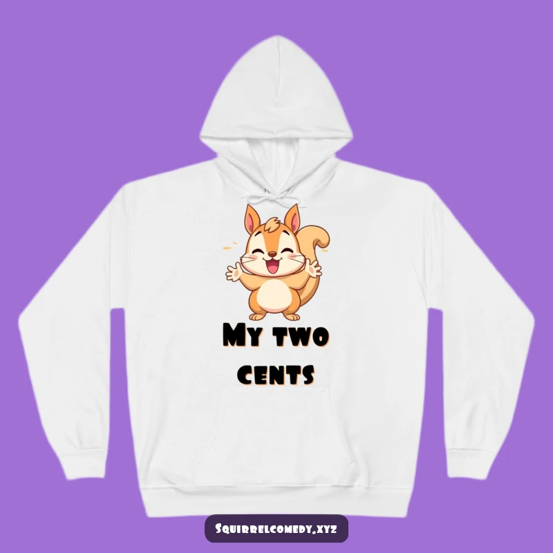 Funny Hoodie: Wildly Gesturing Squirrel - Cozy Gift for Energetic Souls
