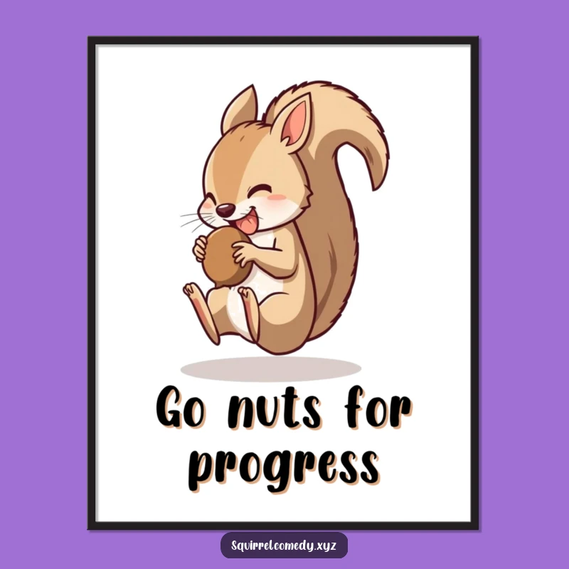 Free Printable Wall Art: Acrobatic Squirrel Art - Funny Downloadable Decor